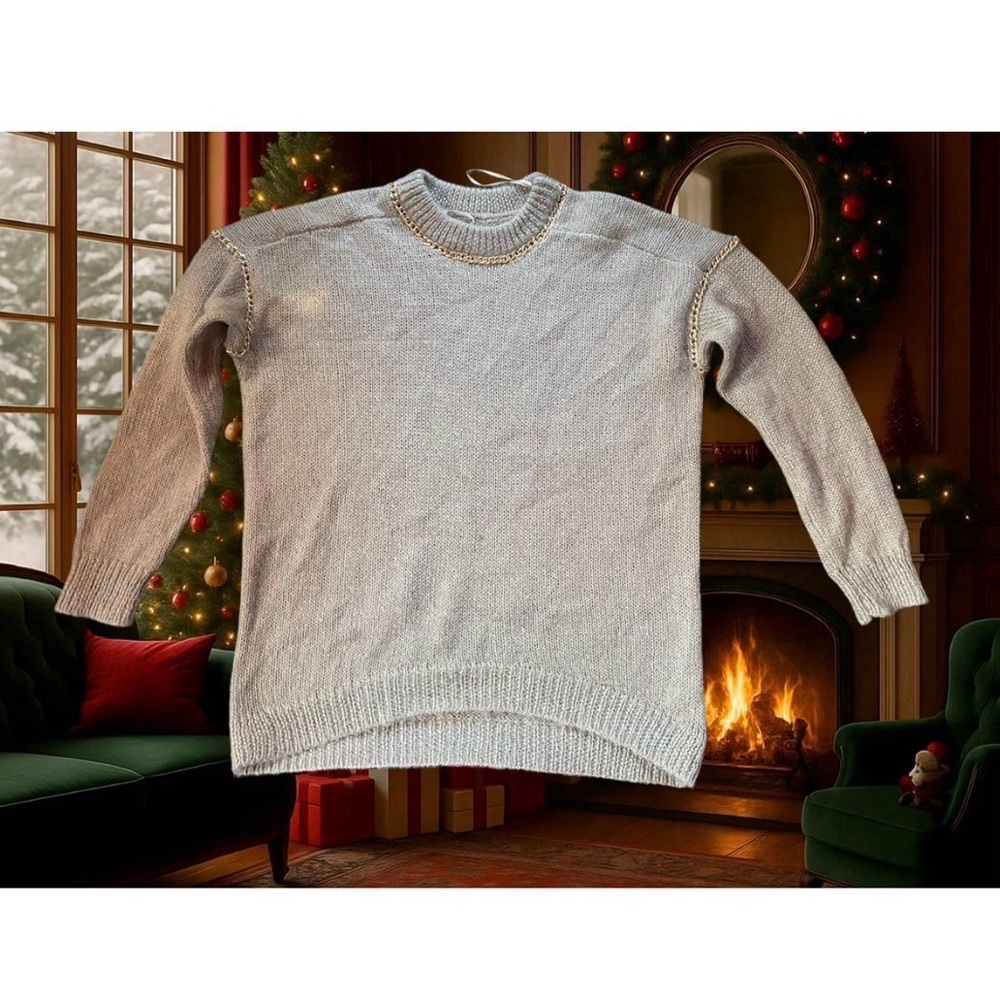 Women's TopShop Fuzzy Chain  Sweater